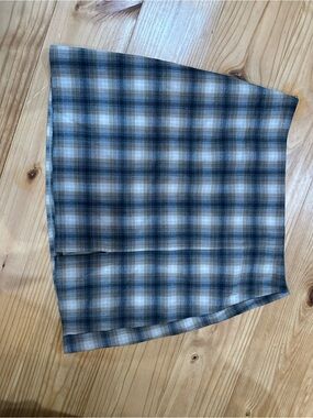 Old Navy Plaid Mini Skirt - Blue & Cream